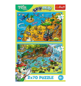 Trefl Puzzle: Trefliks in Animal Land 2X70pc (Trefl Kids)