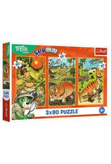 Trefl Puzzle: Trefliks in the World of Dinosaurs 3x80pc (Trefl Kids)