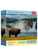Trefl Puzzle: Where the Buffalo Roam 1000 Piece (Trefl Red)