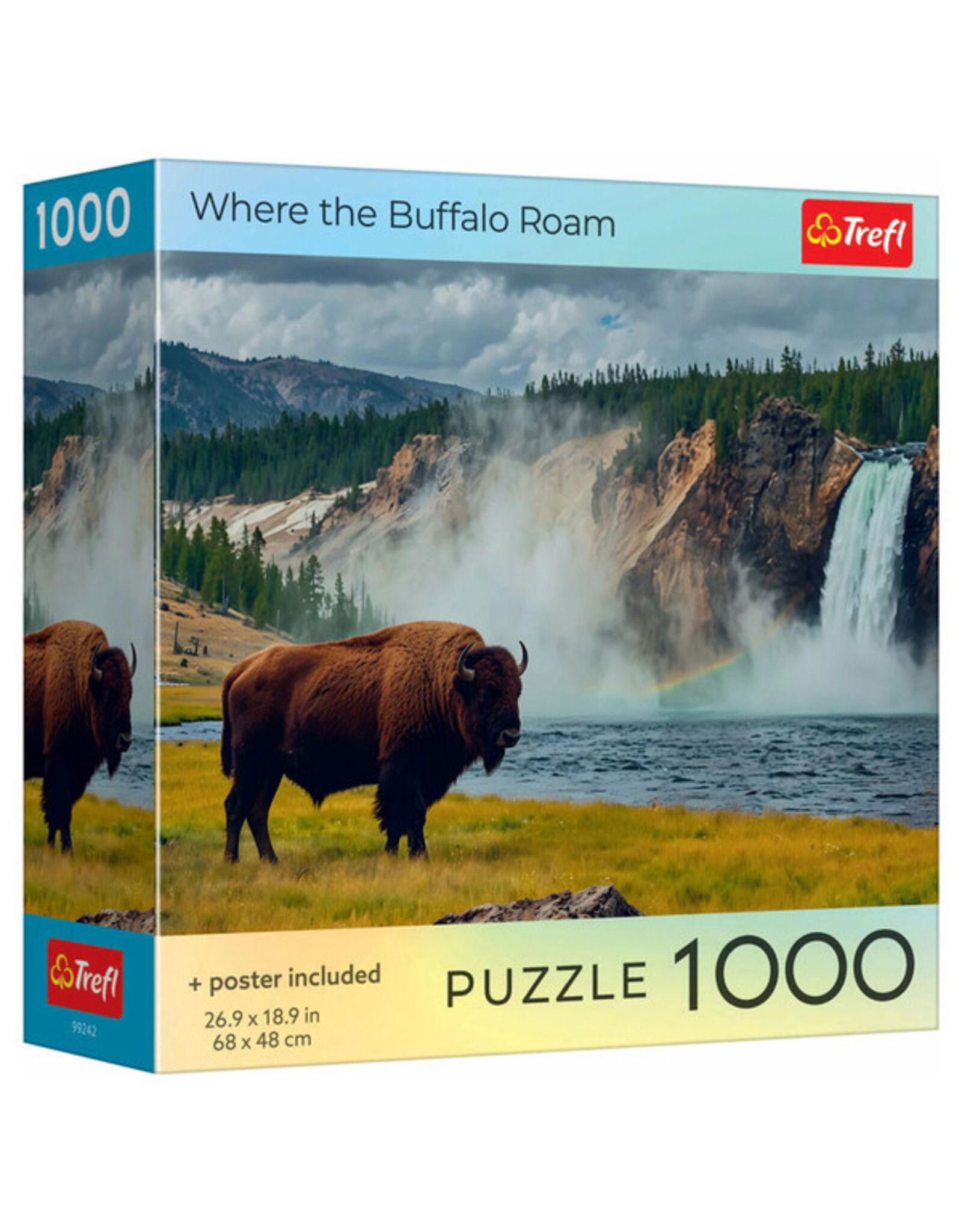 Trefl Puzzle: Where the Buffalo Roam 1000 Piece (Trefl Red)