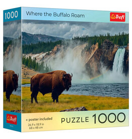 Trefl Puzzle: Where the Buffalo Roam 1000 Piece (Trefl Red)