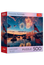 Trefl Puzzle: Fireworks Illuminate 500 Piece (Trefl Red)
