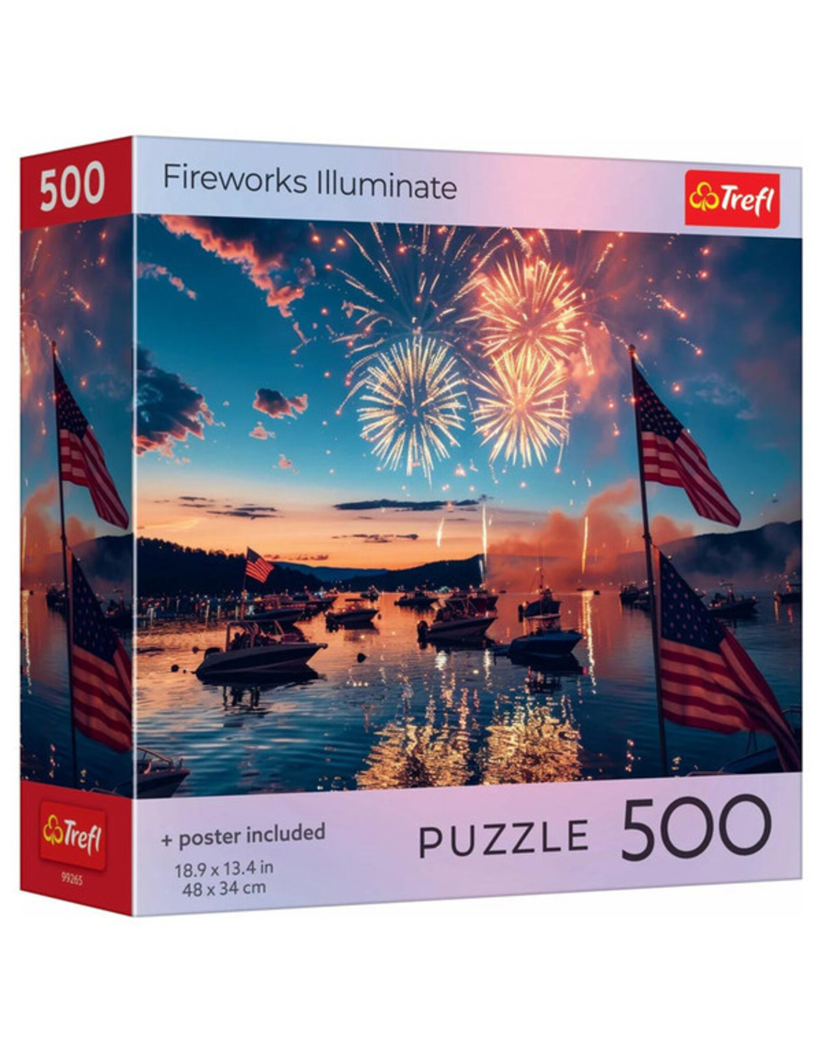 Trefl Puzzle: Fireworks Illuminate 500 Piece (Trefl Red)