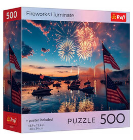 Trefl Puzzle: Fireworks Illuminate 500 Piece (Trefl Red)