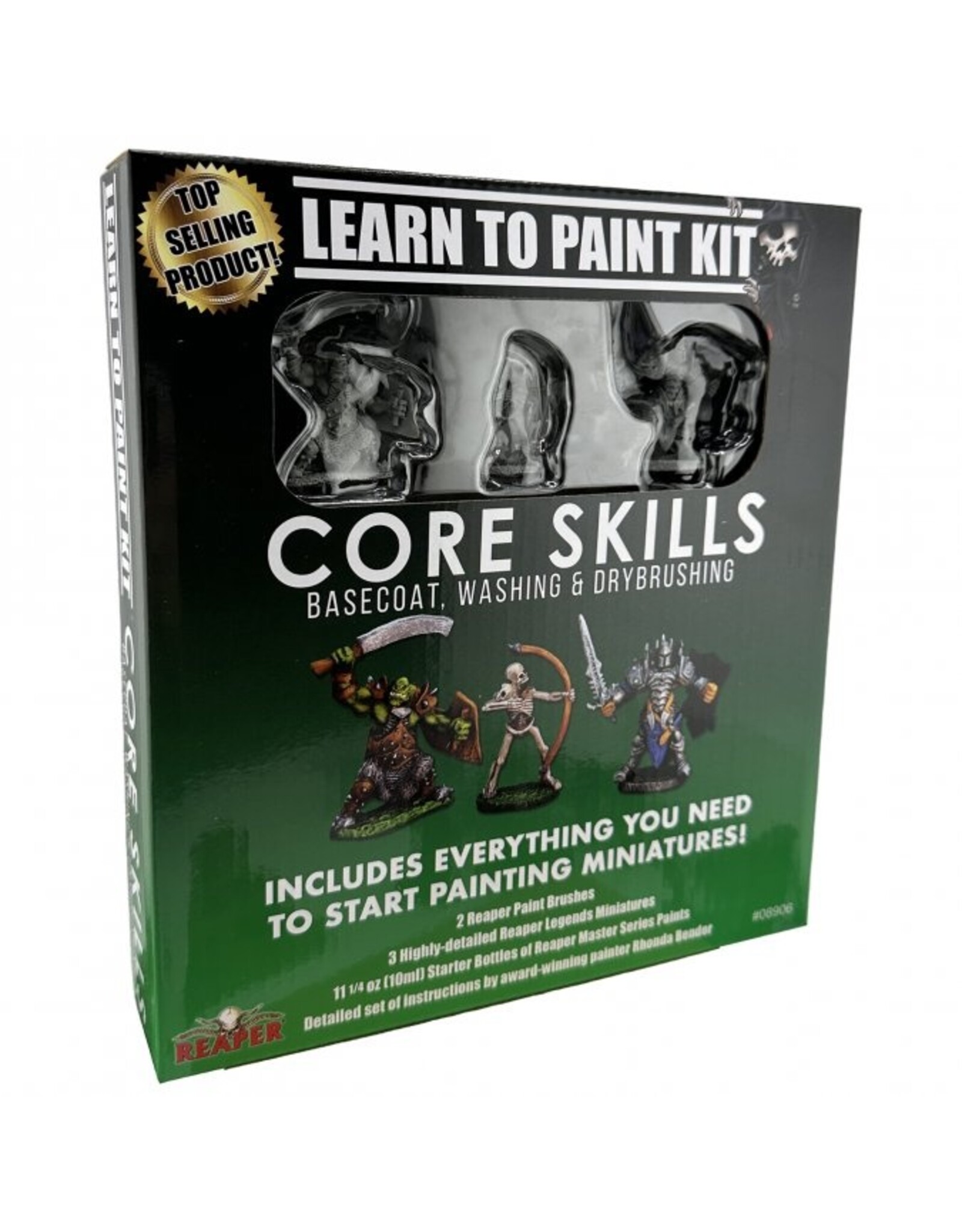 Bones: Learn to Paint Kit: Core Skills Basecoat, Washing and Drybrushing