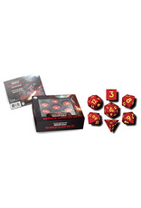Metallic Dice Games D&D Dragon Scale Silicone Dice Set: Red