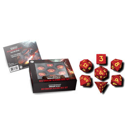 Metallic Dice Games D&D Dragon Scale Silicone Dice Set: Red