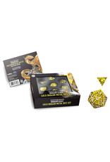 Metallic Dice Games D&D Dragon Scale Metal Dice Set: Gold