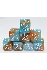 Foam Brain +1/+1 Blue & Gold Counters for Magic - Set of 8