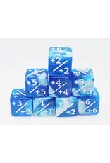 Foam Brain +1/+1 White & Blue Glitter Counters for Magic - Set of 8