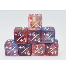 Foam Brain +1/+1 Primary Colored Marble Counters for Magic - Set of 8