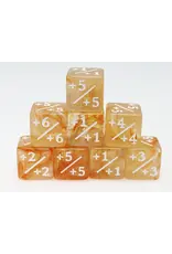 Foam Brain +1/+1 Orange & White Counters for Magic - Set of 8