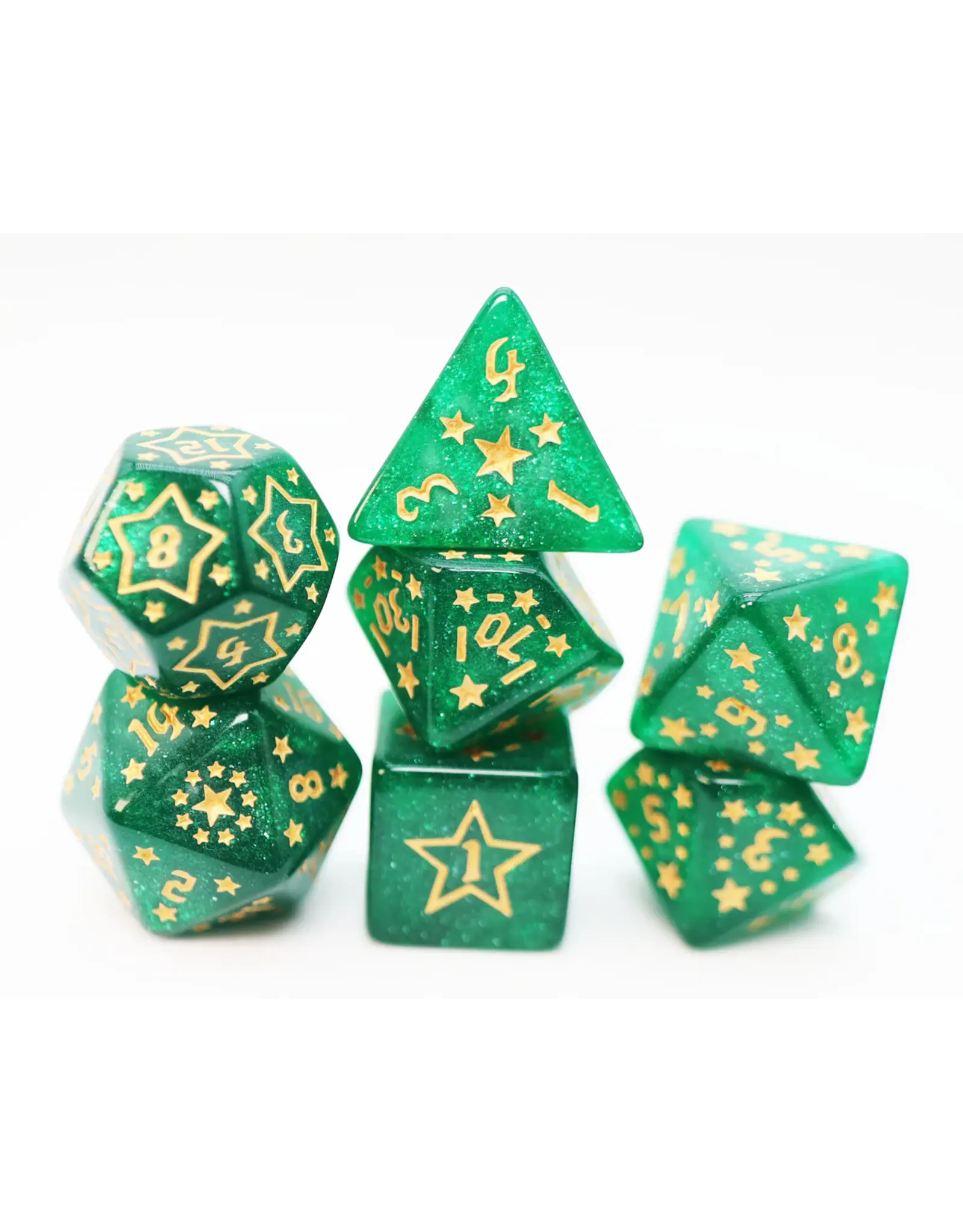 Foam Brain Shooting Stars: Manganese RPG Dice Set