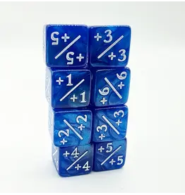 Foam Brain +1/+1 Pearl Blue Counters for Magic - Set of 8
