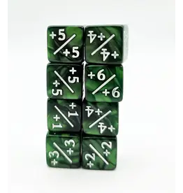 Foam Brain +1/+1 Pearl Green Counters for Magic - Set of 8