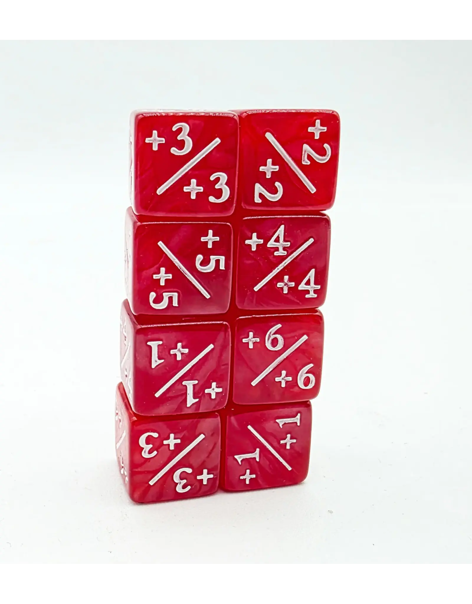 Foam Brain +1/+1 Pearl Red Counters for Magic - Set of 8