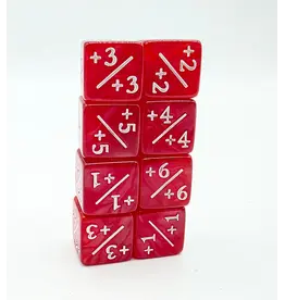 Foam Brain +1/+1 Pearl Red Counters for Magic - Set of 8