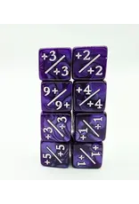 Foam Brain +1/+1 Pearl Purple Counters for Magic - Set of 8