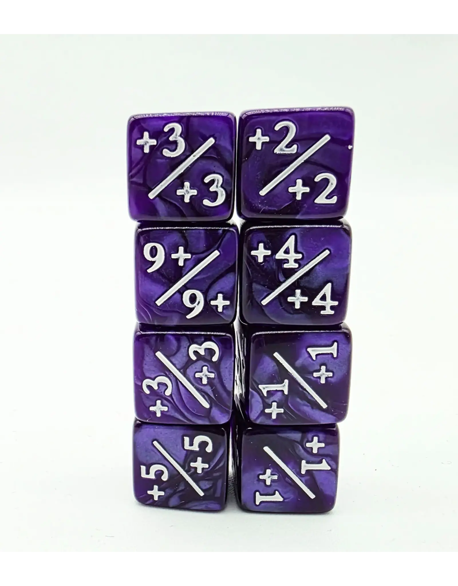 Foam Brain +1/+1 Pearl Purple Counters for Magic - Set of 8
