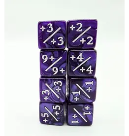 Foam Brain +1/+1 Pearl Purple Counters for Magic - Set of 8