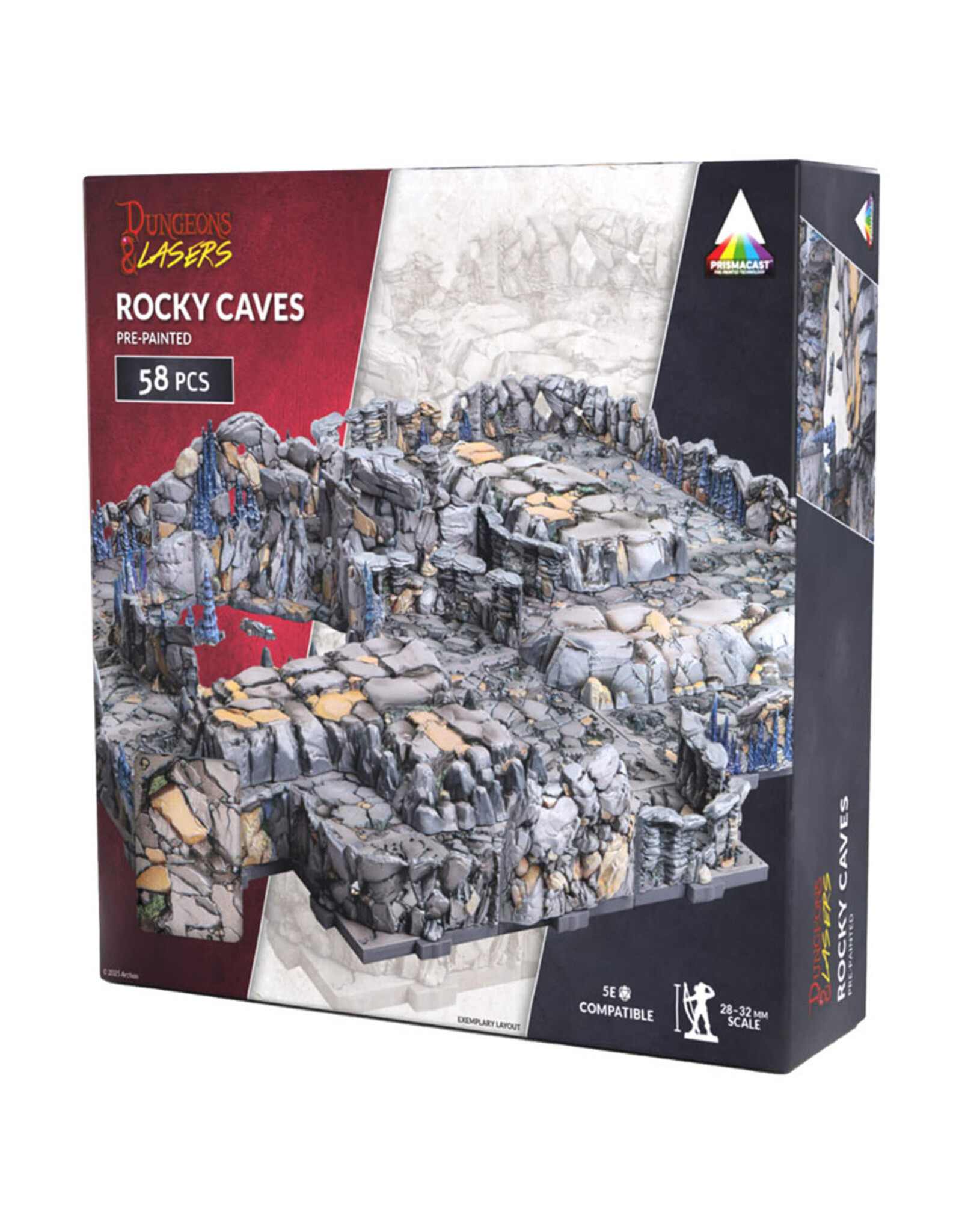 Archon Studios Dungeons & Lasers: Rocky Caves Pre-Painted