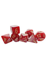 Chessex 7-set Mega Hedrals: Glitter Ruby/Gold