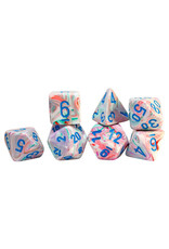 Chessex 7-set Mega Hedrals: Festive Pop Art/Blue