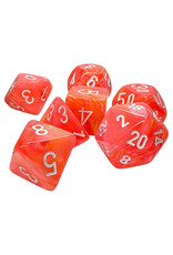 Chessex 7-set Mega Hedrals: Festive Dahlia/White