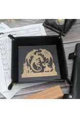 Ebonwood Faux Leather Dice Rolling Tray - Dragon's Last Stand