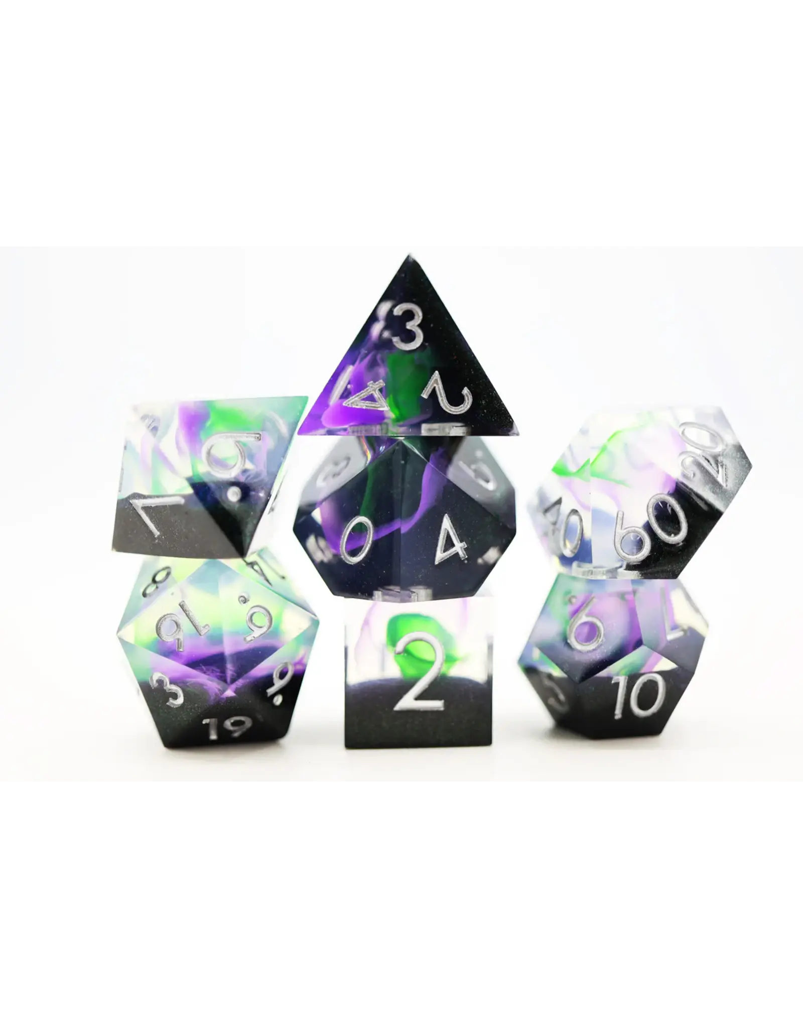 Foam Brain Sharp Edge Resin RPG Dice Set - Magic Trick