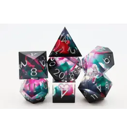 Foam Brain Sharp Edge Resin RPG Dice Set - Daytona