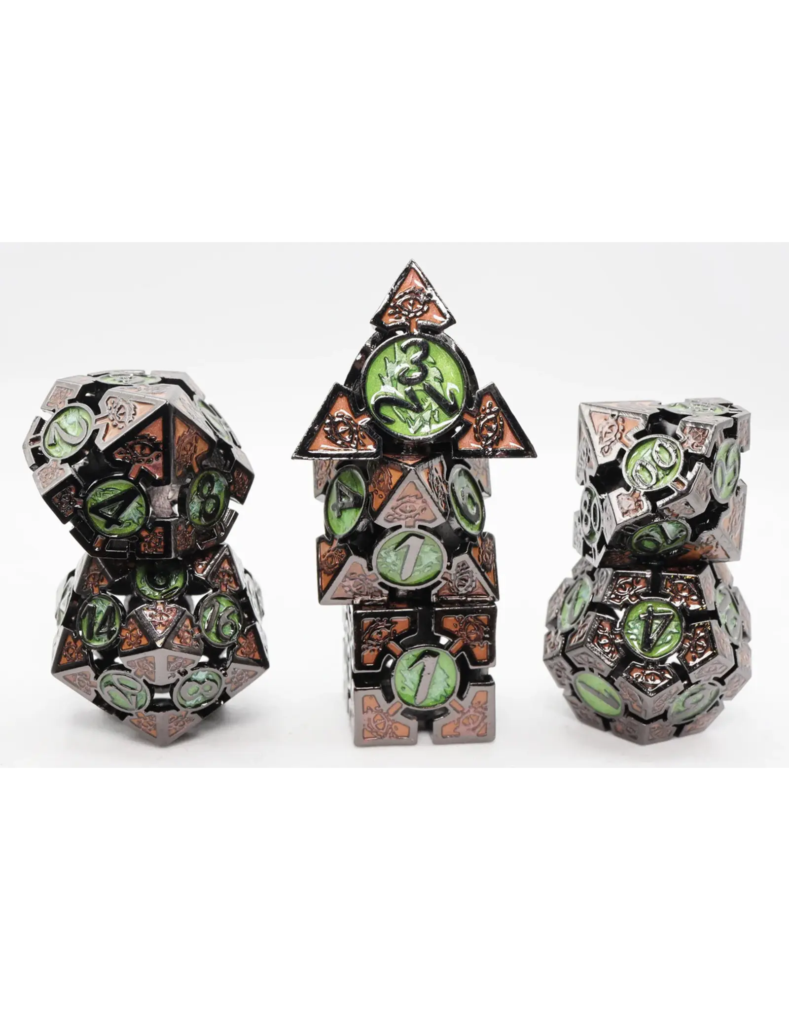 Foam Brain Oculus: Mesmerizing - Metal RPG Dice Set