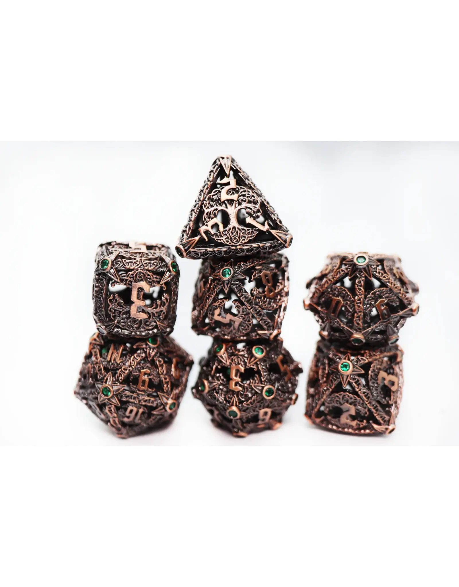 Foam Brain Trees of Virtue: Tree of Justice - Hollow Metal RPG Dice Set