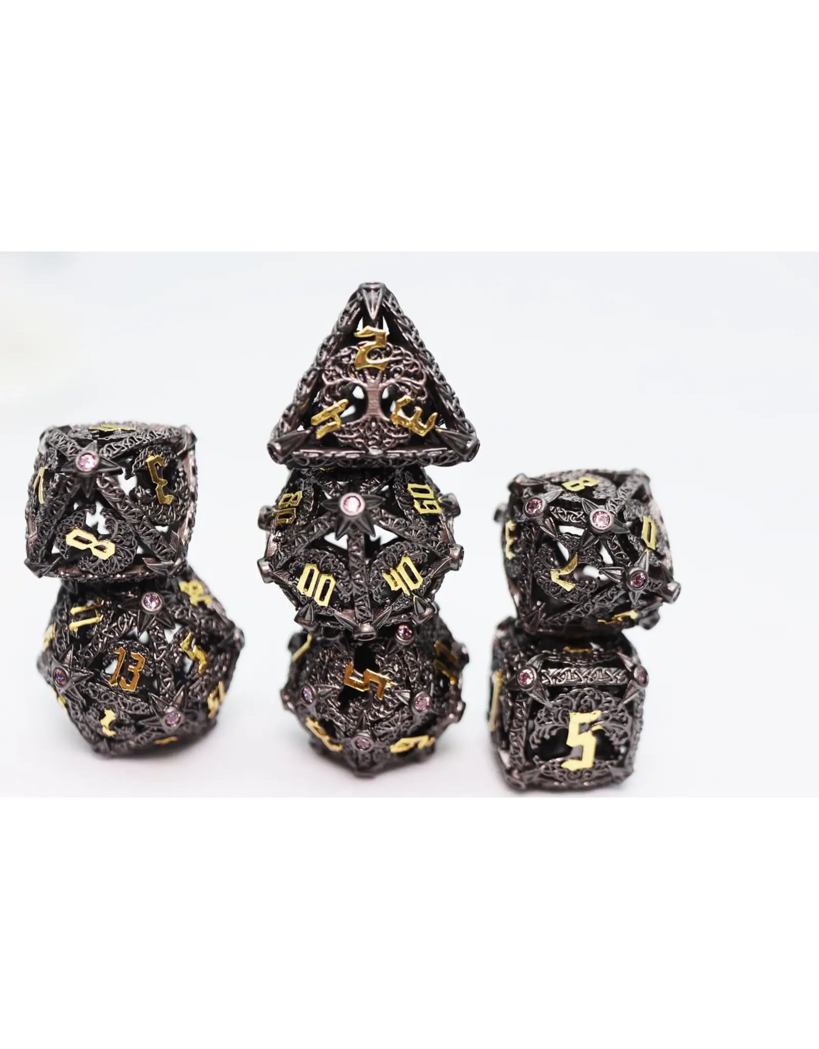 Foam Brain Trees of Virtue: Tree of Vigilance - Hollow Metal RPG Dice Set
