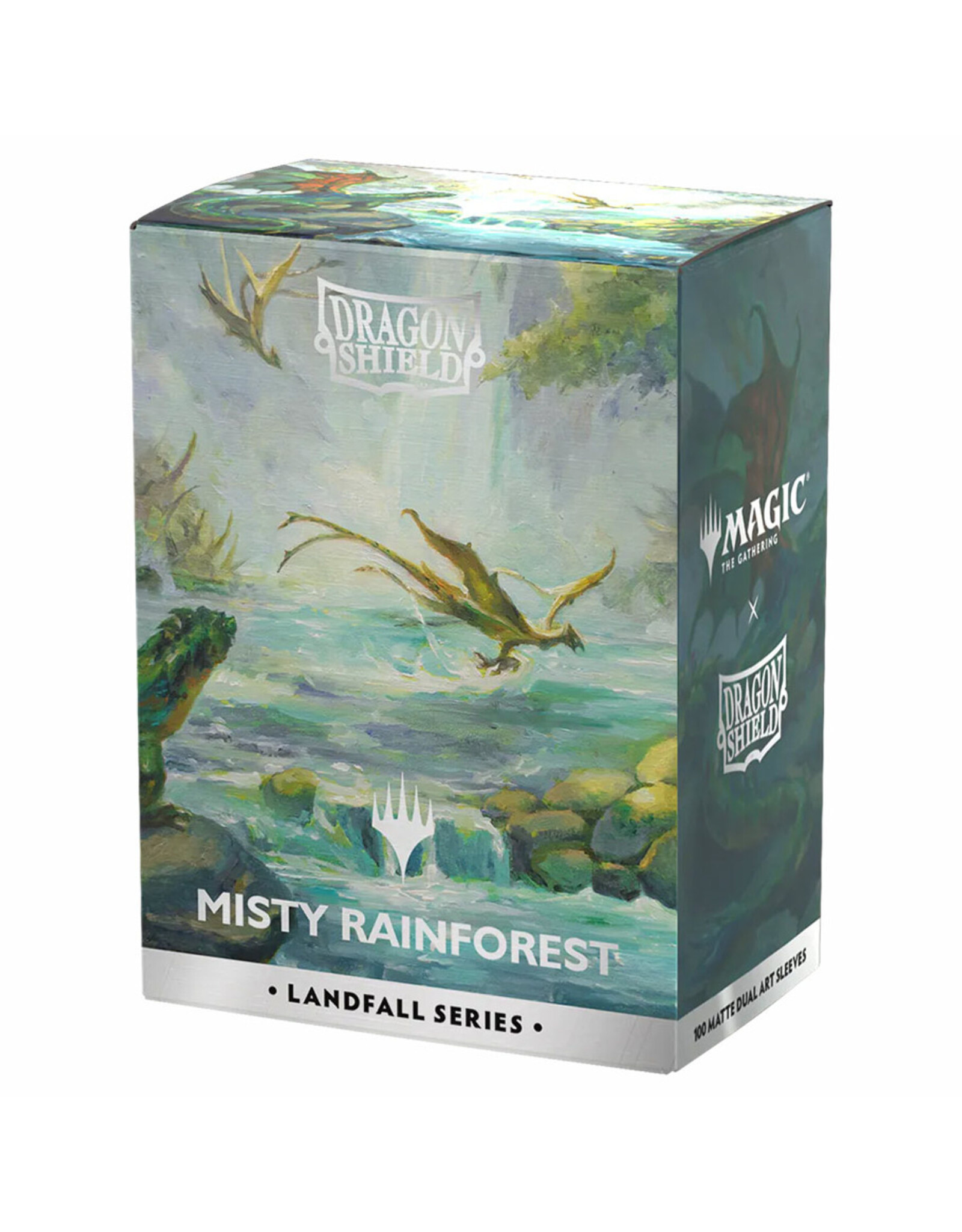 Deck Protector: Art: Dual Matte: Magic the Gathering: Landfall Series: Misty Rainforest (100)