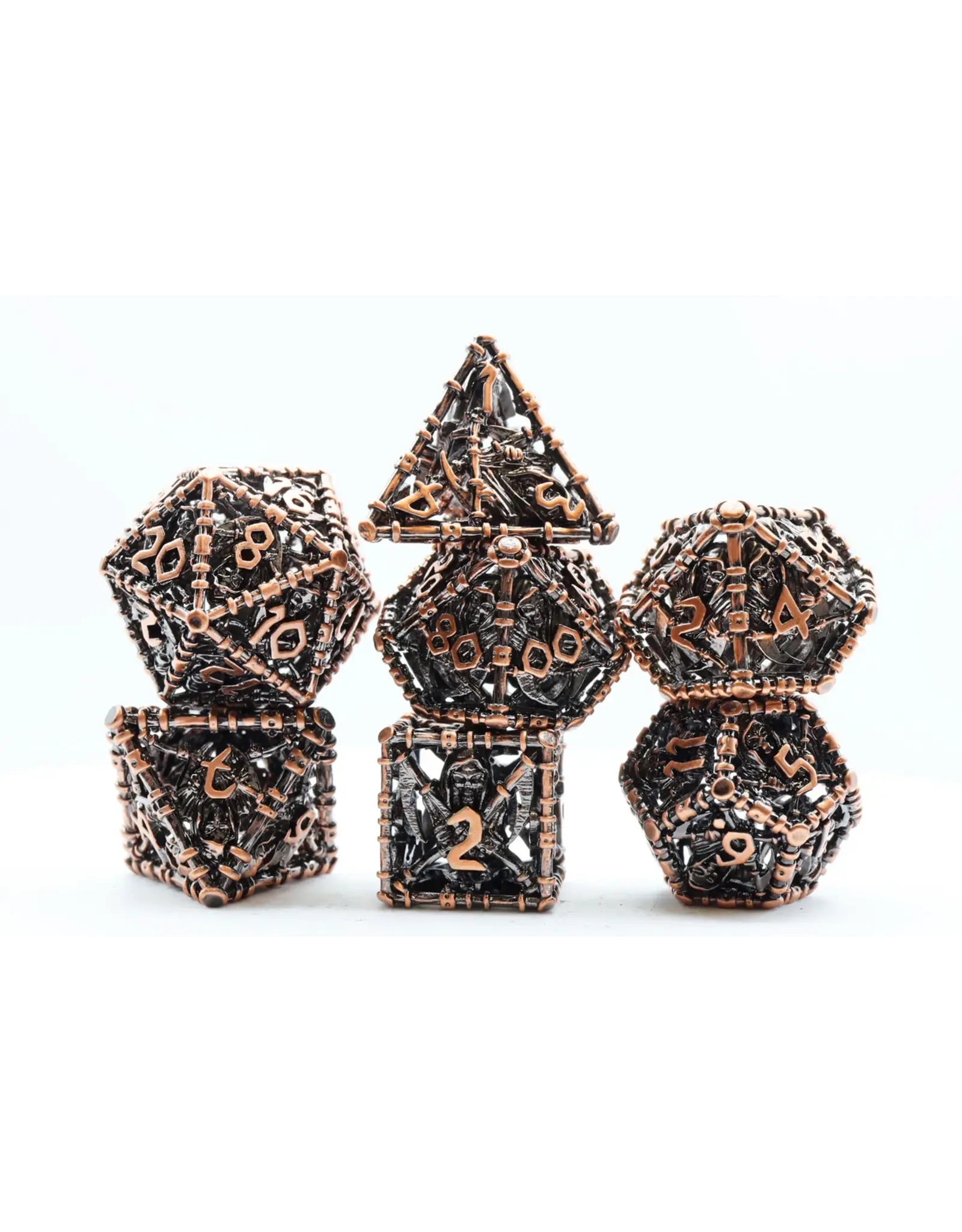 Foam Brain Grim Scythe: Copper - Metal RPG Dice Set