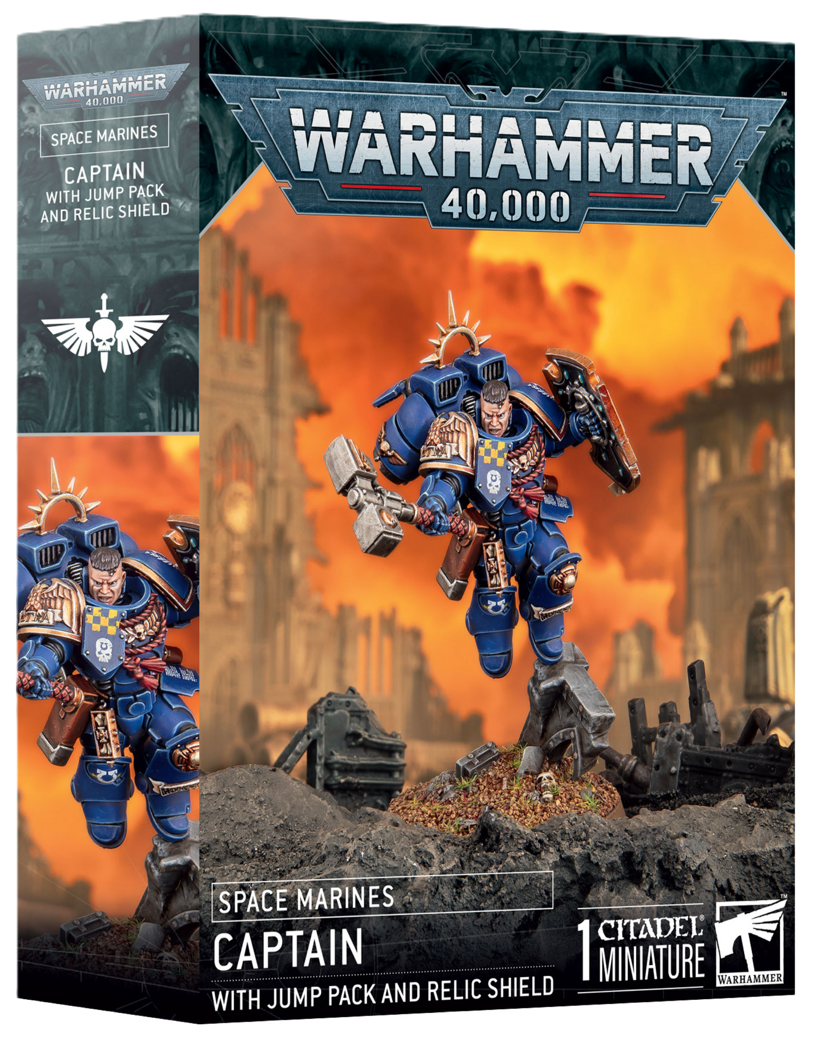 Warhammer 40K Space Marine: Captain With Jump Pack & Relic Shield