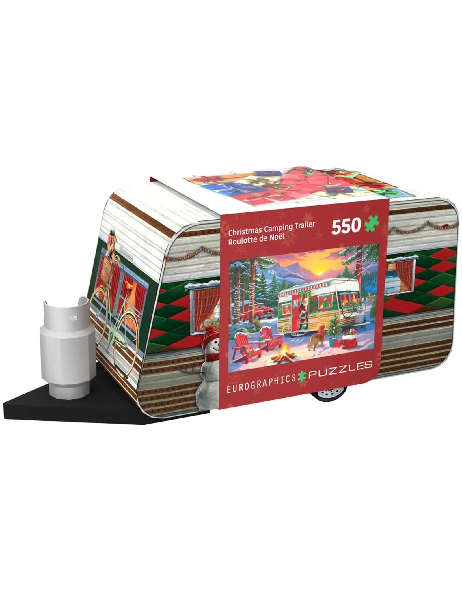 Eurographics Puzzle: Christmas Camping Trailer Tin