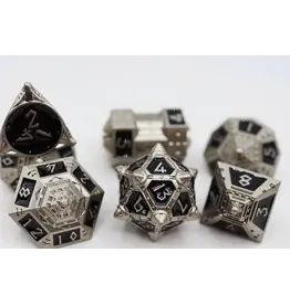 Foam Brain Dice 51: Onyx Ethers - Metal RPG Dice Set