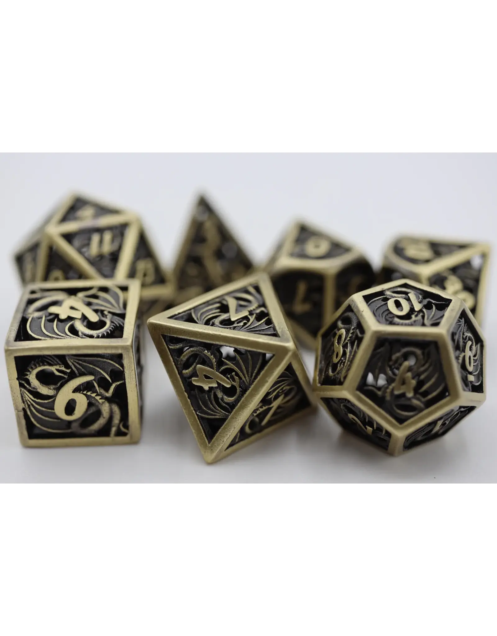 Foam Brain Dragon Essence: Bronze - Hollow Metal RPG Dice Set
