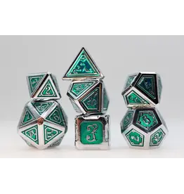 Foam Brain Alchemist Metals: Acid - Metal RPG Dice Set
