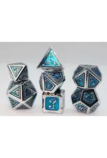 Foam Brain Alchemist Metals: Ice - Metal RPG Dice Set
