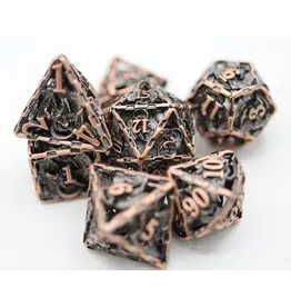 Foam Brain Chained Dragon: Copper - Hollow Metal RPG Dice Set
