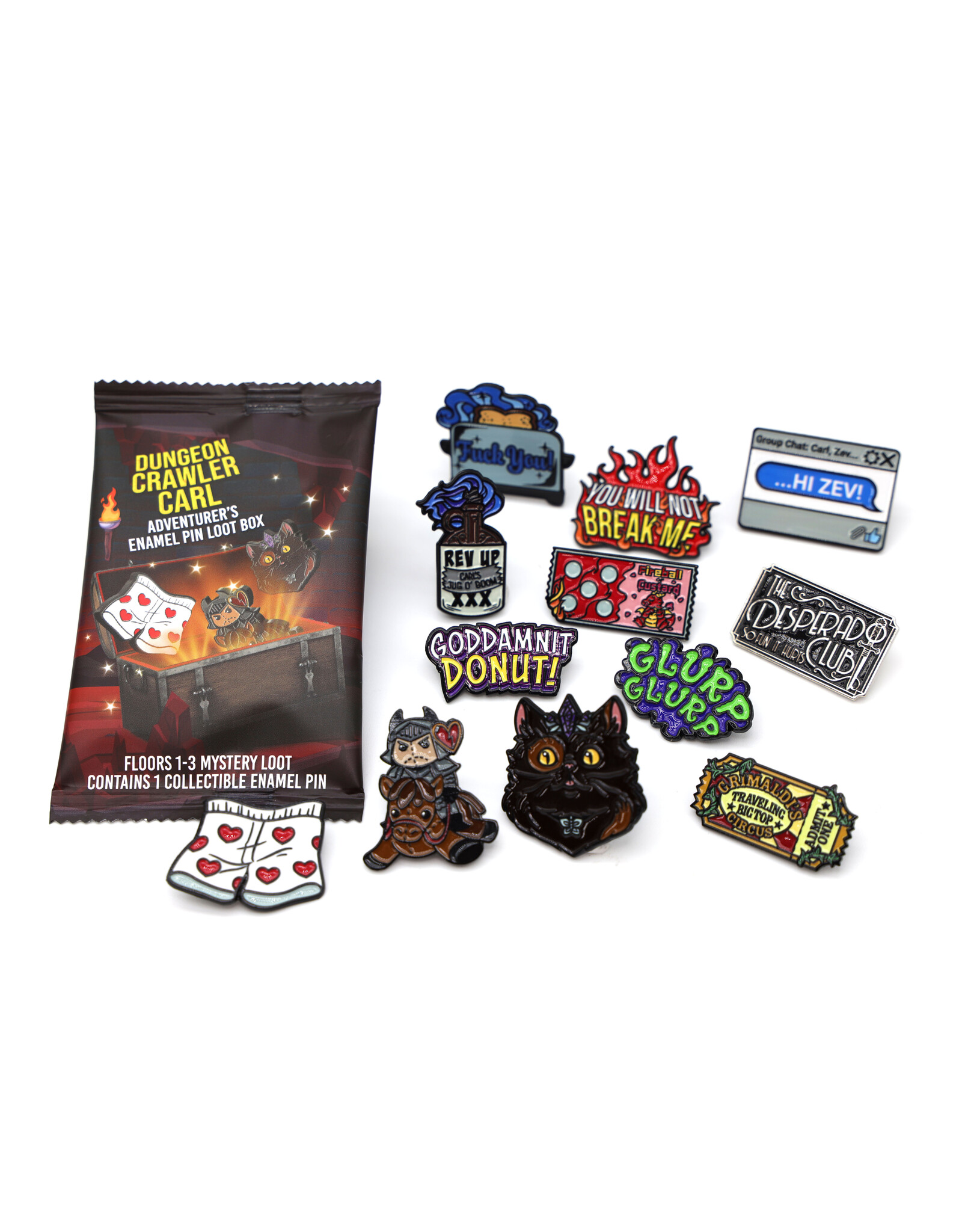 Foam Brain Dungeon Crawler Carl Adventurer's Pin Loot Box: Floors 1-3