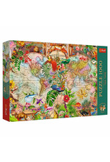 Trefl Puzzle: Tea Time: Antique World Map 1000 Piece (Premium Plus)