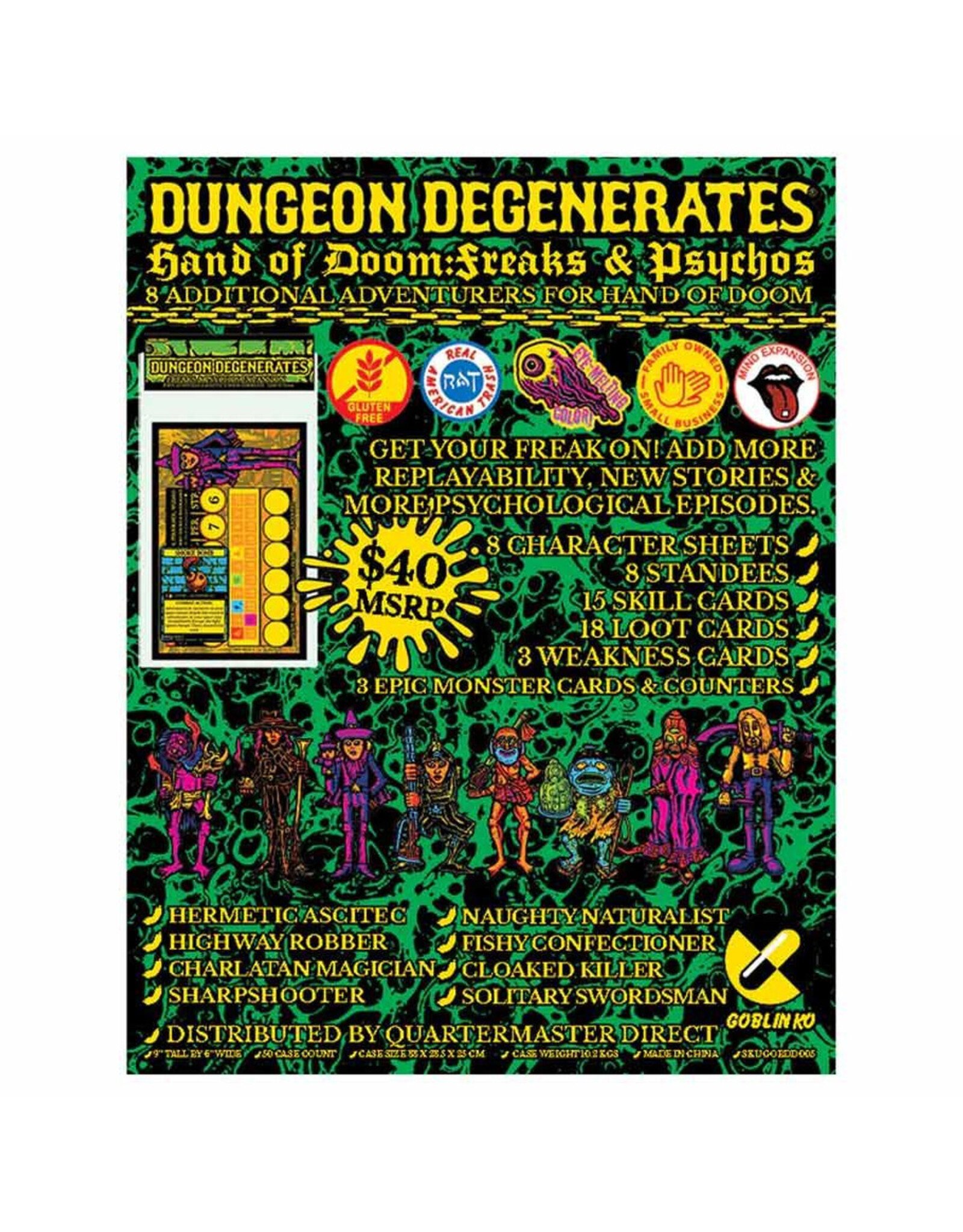Dungeon Degenerates: Freaks & Psychos Expansion