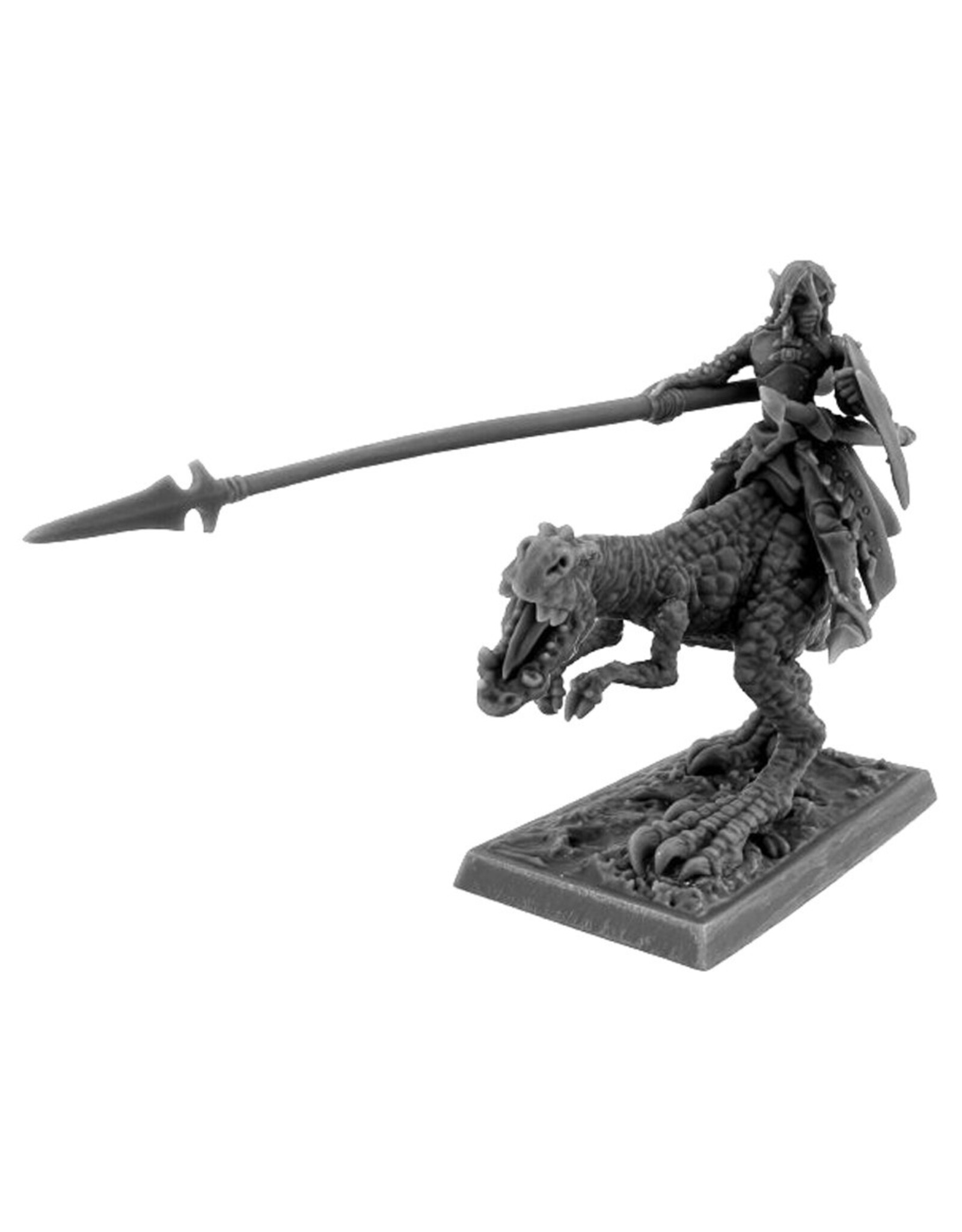 Reaper Legends: Dark Elf Hero on Lizard