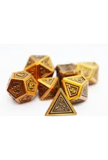 Foam Brain Alchemist Metals: Gold - Metal RPG Dice Set