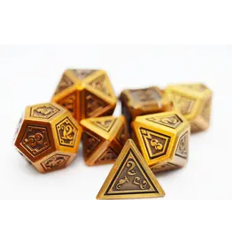 Foam Brain Alchemist Metals: Gold - Metal RPG Dice Set