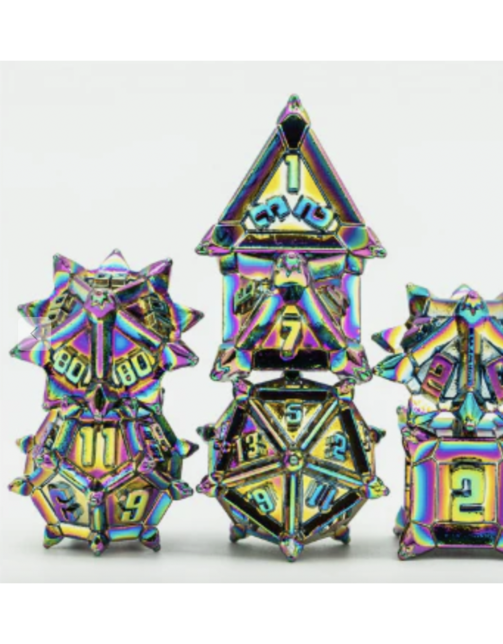 Foam Brain Warrior's Flail: Mystic - Metal RPG Dice Set